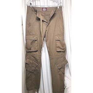 GORPCORE Cargo Pocket Chore Pant 34 Canvas HipHop Skateboard Camping Argus  MED.